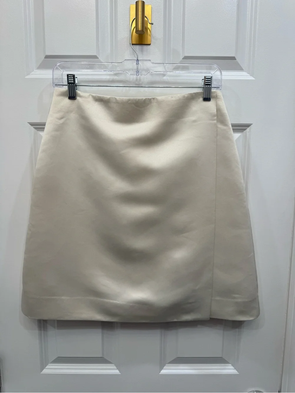J. Crew Collection Cream Mini Wrap Skirt